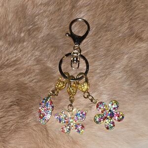 Colorful Crystal Charm Keychain